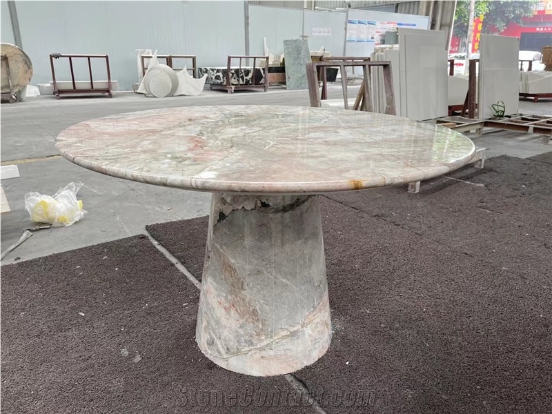 Natural Calacatta Viola Marble Rounded Tables