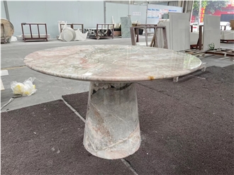 Natural Calacatta Viola Marble Rounded Tables