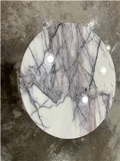 Natural Calacatta Viola Marble Rounded Tables