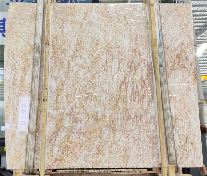 Natural Stone Drama Gold Marble Sculptured Fireplace Mantel