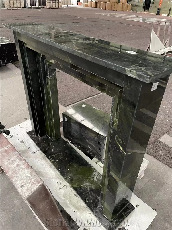 Natural Stone Marble Modern Fireplace Surround Mantel