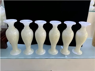 Natural Stone Onyx Home Decorative Flower Interior Vase