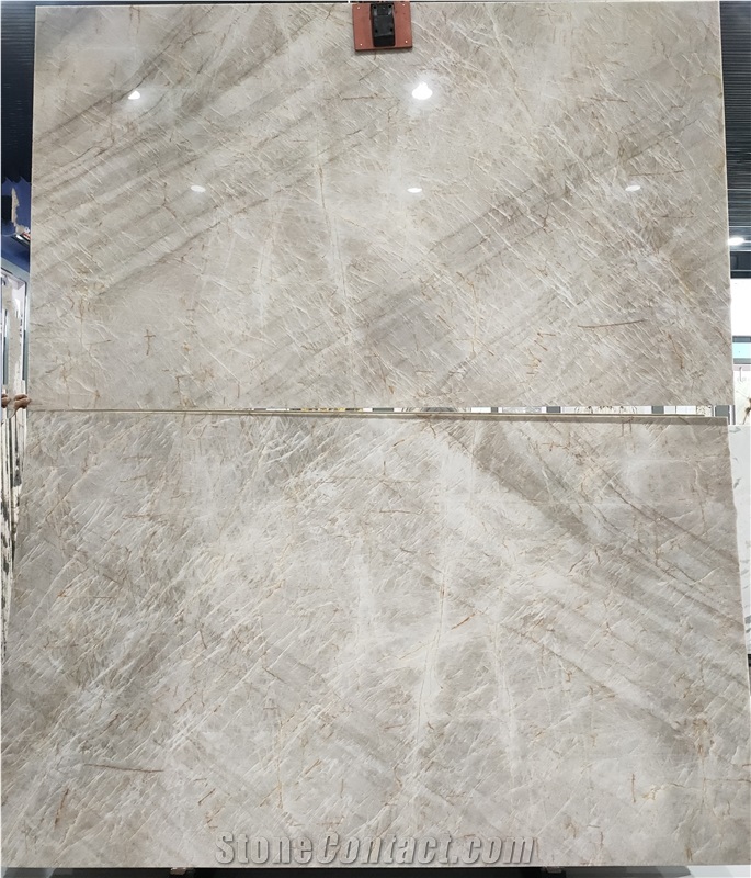 Open Book Match Delicatus Mint Taj Mahal Quartzite Slabs