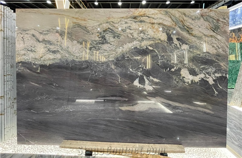 Gold  Aqua Aquarella Aquarello Royal Quartzite Slabs
