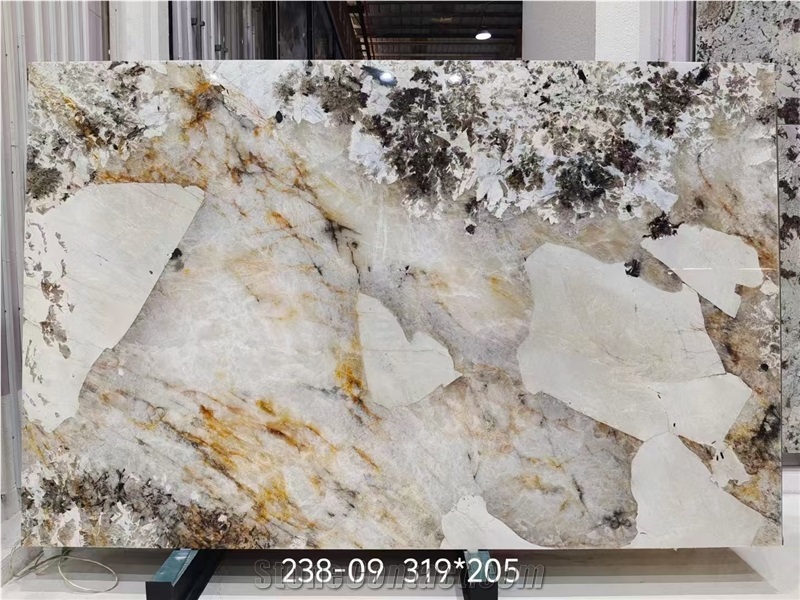 Brazil Backlit Pandora Quartzite Slabs For Wall Decoration