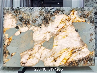 Brazil Backlit Pandora Quartzite Slabs For Wall Decoration