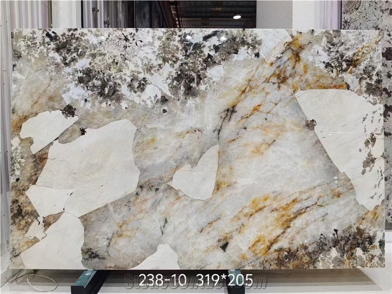 Brazil Backlit Pandora Quartzite Slabs For Wall Decoration