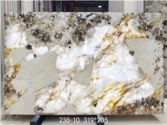 Brazil Backlit Pandora Quartzite Slabs For Wall Decoration