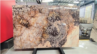 Brazil Pandora Quartzite Stone Slab For Floor Tiles
