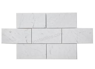 Marble Valentino White Brick Mosaic Tiles