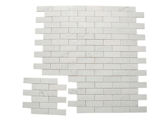 Marble Valentino White Brick Mosaic Tiles