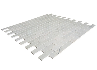 Marble Valentino White Brick Mosaic Tiles