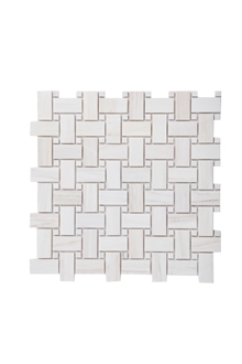Marble Wooden Vein Basket Weave Mosaic
