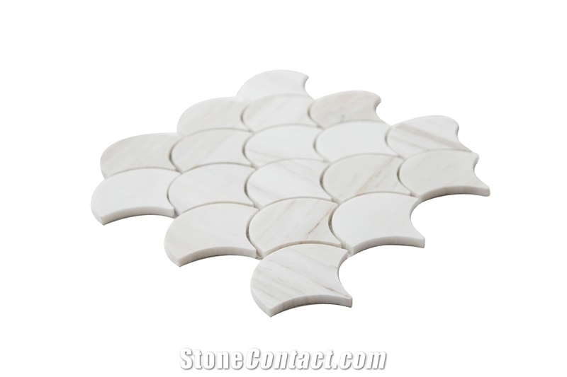 Marbles Wooden Vein Fish Scale Mosaic Tiles