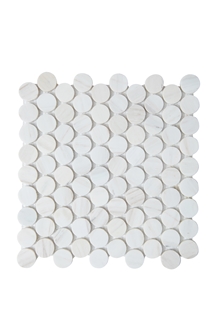 Marbles Wooden Vein Penny Mosaic  Tiles