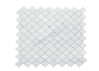 Valentino White Arabesque Marble Latern Mosaic