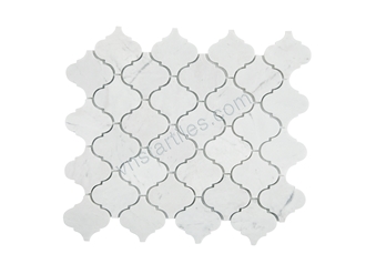 Valentino White Arabesque Marble Latern Mosaic