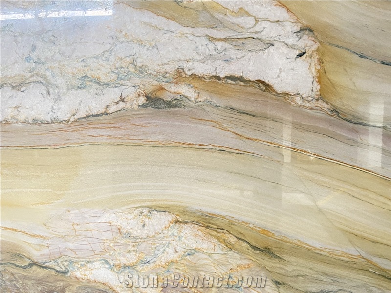 Aquarela Gold Quartzite Slabs