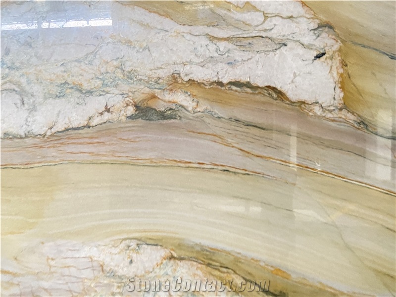 Aquarela Gold Quartzite Slabs