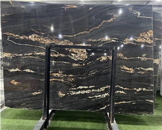 Black Belvedere Granite Slabs 20MM Polished Surface