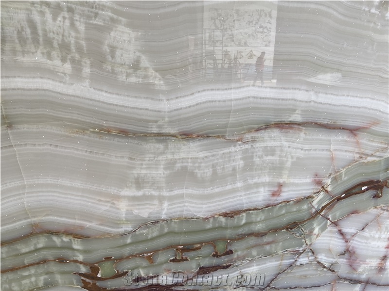 Bursa Green Onyx  Slabs For Bathroom Wall