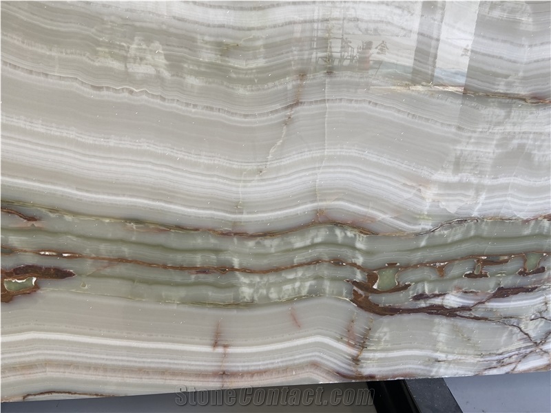 Bursa Green Onyx  Slabs For Bathroom Wall