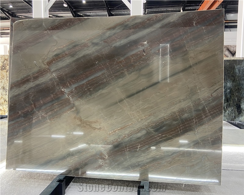 Elegant Brown Quartzite Slabs For Flooring Decor