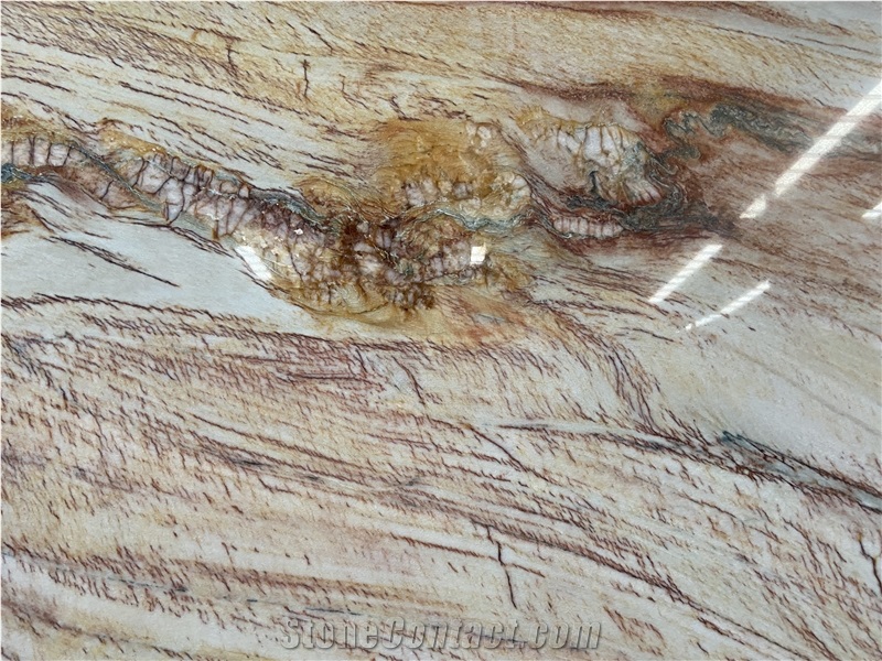 Golden Macaubas Fantasy Quartzite Slabs