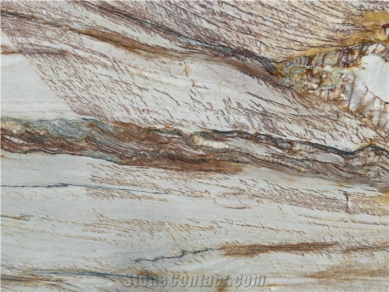 Golden Macaubas Fantasy Quartzite Slabs