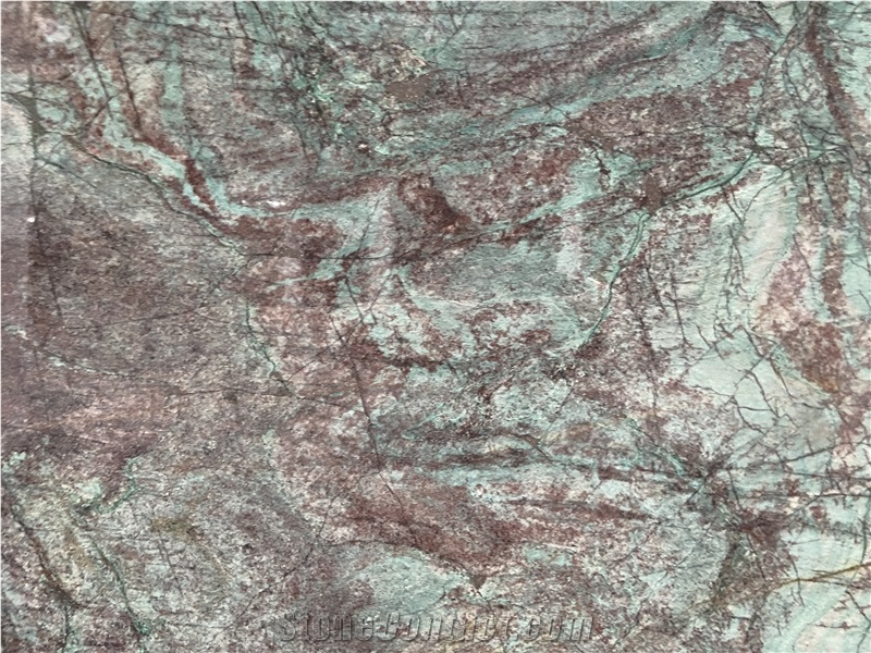 Green Fire Quartzite Slabs For Kitchen Countertops