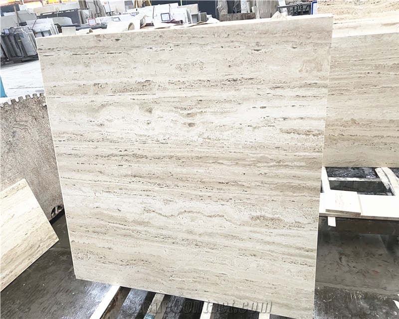 Ivory White Travertine 48''×48" Tiles For Bathroom Wall