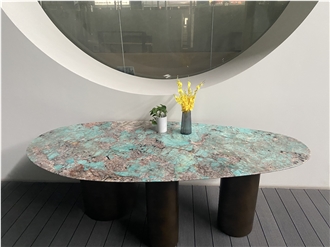 Labdar Amazonite Granite Baxter Table
