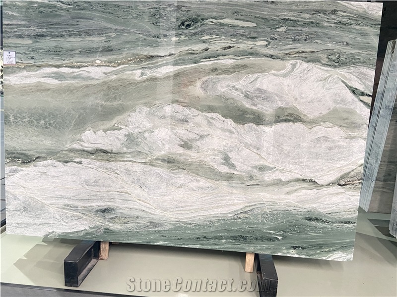 Landscape Green Marble 20Mm Polished Slabs Tiles