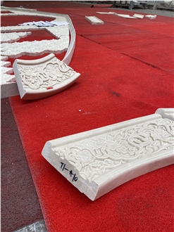 Marble 3D Hand Carved Arching Relief Wall Panel