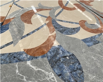Marble Meddallion For Hotel Lobby Flooring Foyer