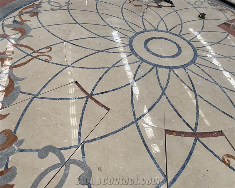 Marble Meddallion For Hotel Lobby Flooring Foyer