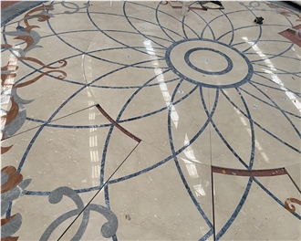 Marble Meddallion For Hotel Lobby Flooring Foyer