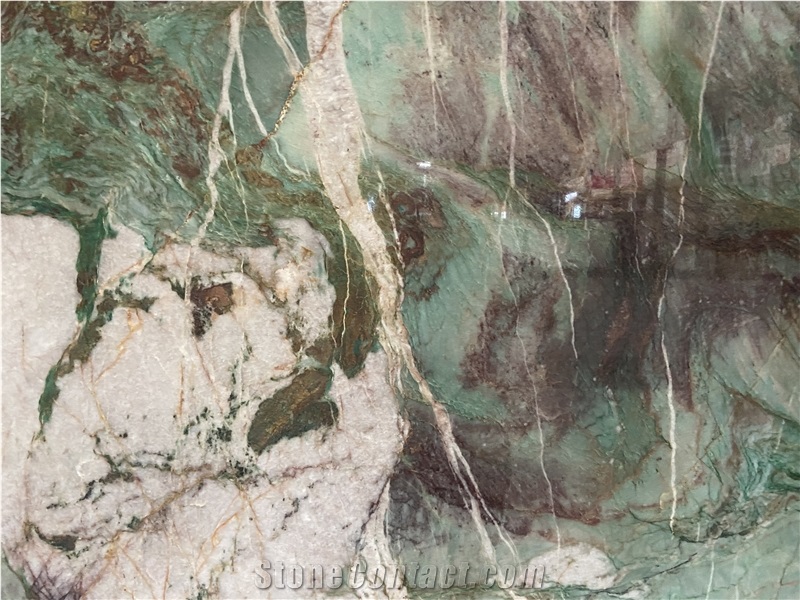 Moldavite Crystal Quatzite Slabs