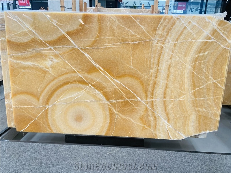 Orange Onyx Slabs For Backlighting Wall Decor