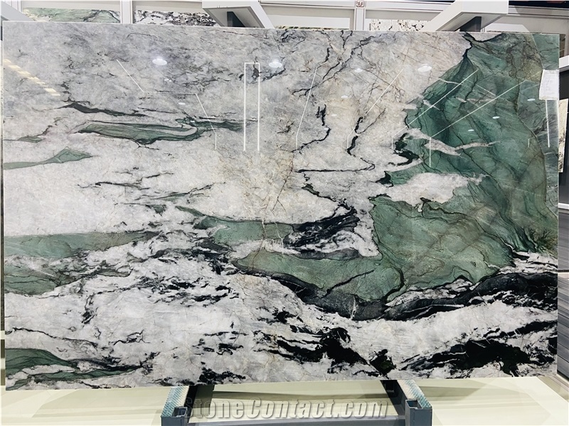 Patagonia Green Quartzite Slabs Backlight Stone Slab