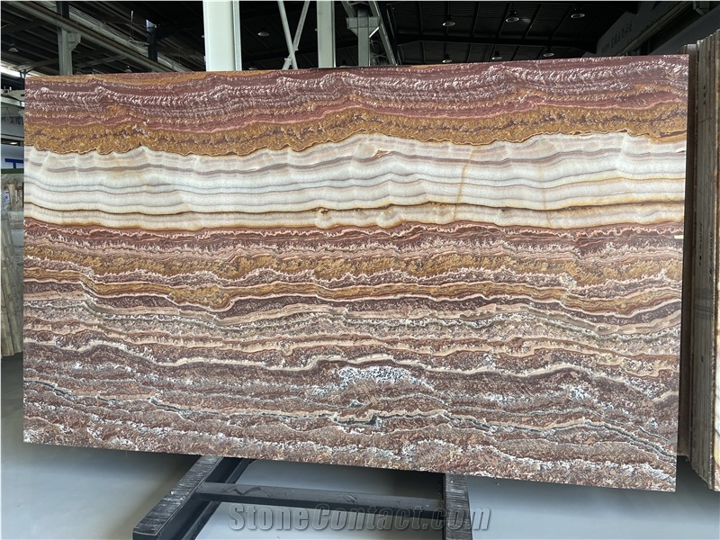 Picasso Red Onyx 18Mm Polished Slabs