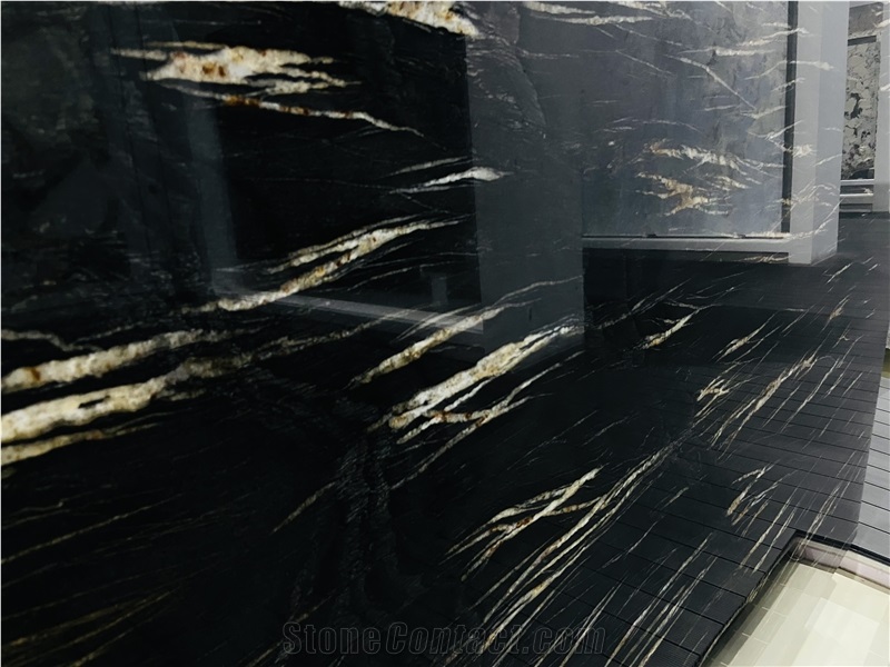 Portoro Black Quartzite Slabs