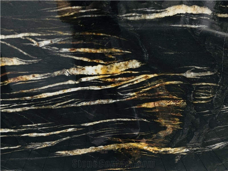 Portoro Black Quartzite Slabs