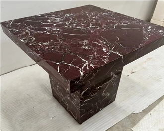 Rosso Levanto Marble Coffee Tables
