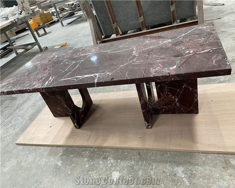 Rosso Levanto Marble Coffee Tables