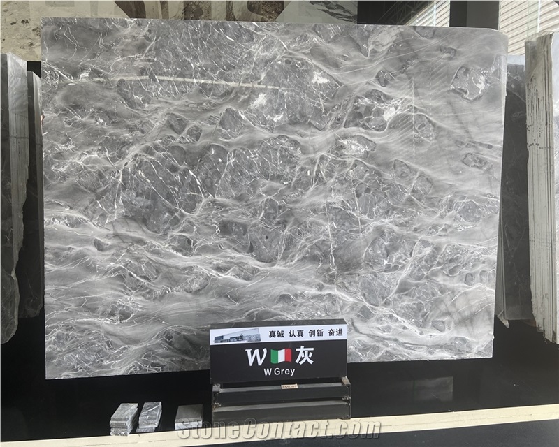 Silver Grey Marble 20Mm Thick Polished Slabs Tiles