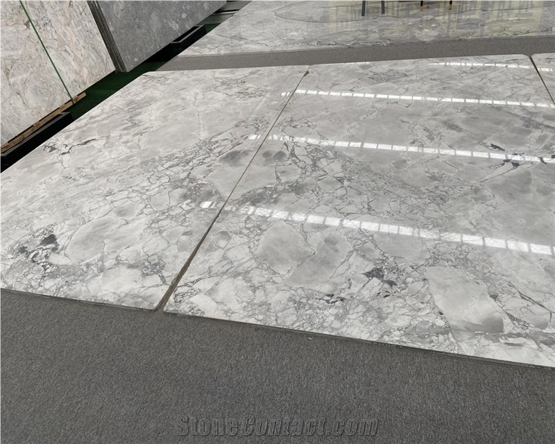 Super White Marble For All Bookmatched Flooring Tiles