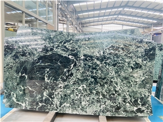 Verde Alpi Marble Bathroom Counter, Vanity Top Unit, Bath Top