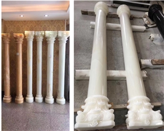 White Marble Column Tops And Bases