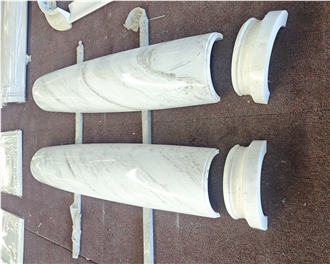 White Marble Column Tops And Bases